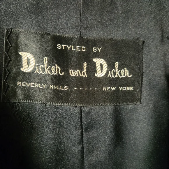 Dicker and Dicker Authentic Mink Fur Coat in Dark Brown Bev. Hills New York